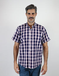 Camisa Cuadros Azul de Manga Corta 2306246