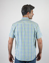 Camisa Cuadros Verde de Manga Corta 2306248