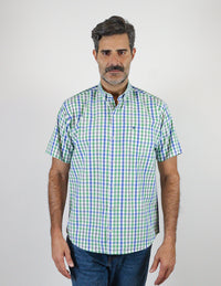 Camisa Cuadros Verde de Manga Corta 2306248