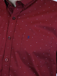 CAMISA MANGA LARGA ROJA ESTAMPADO 100% ALGODÓN  REF 2307266