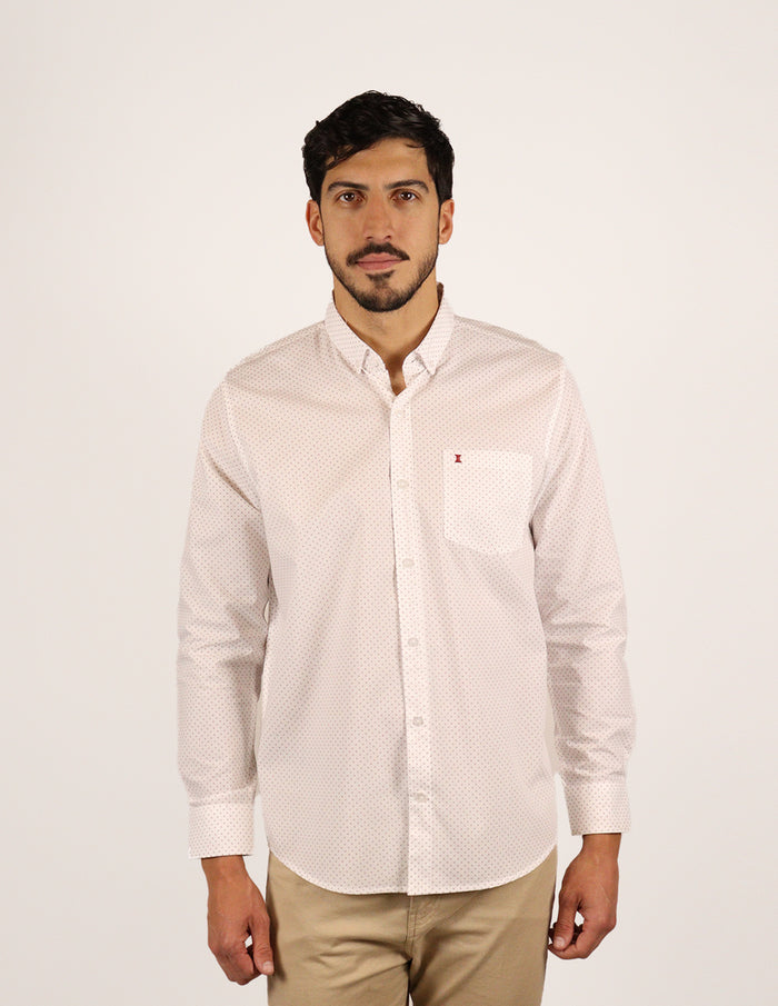 CAMISA MANGA LARGA BLANCO ESTAMPADO  REF 2308330