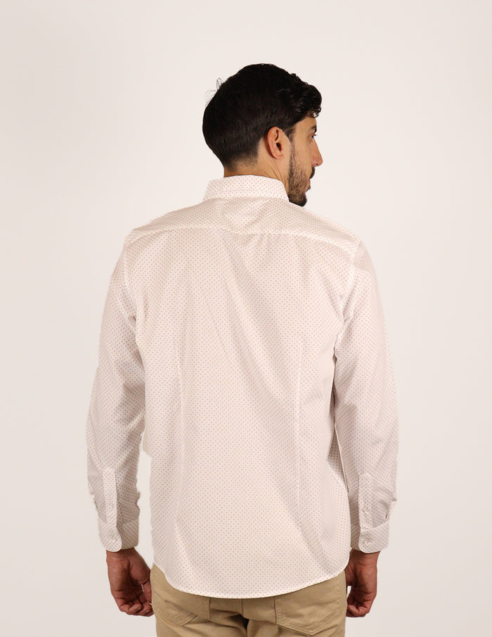 CAMISA MANGA LARGA BLANCO ESTAMPADO  REF 2308330