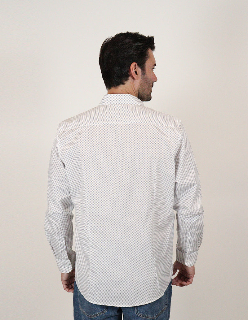 CAMISA MANGA LARGA BLANCO ESTAMPADO  REF 2308331