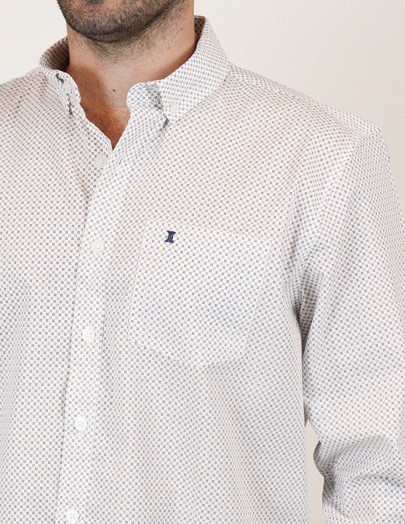 CAMISA MANGA LARGA BLANCO ESTAMPADO  REF 2308331