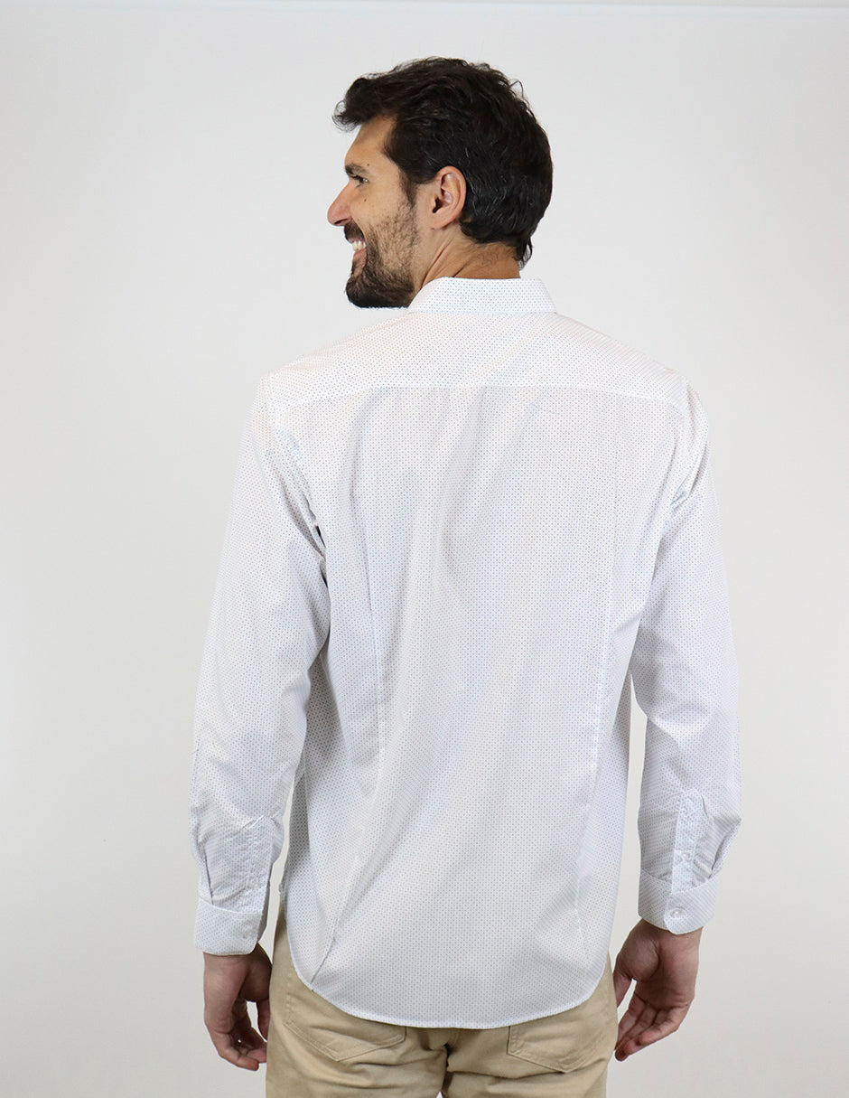 CAMISA MANGA LARGA BLANCO ESTAMPADO REF 2308332