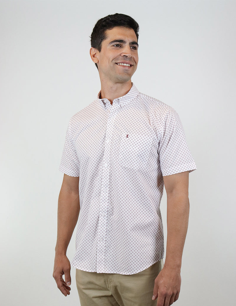 CAMISA MANGA CORTA BLANCO ESTAMPADO REF 2308355