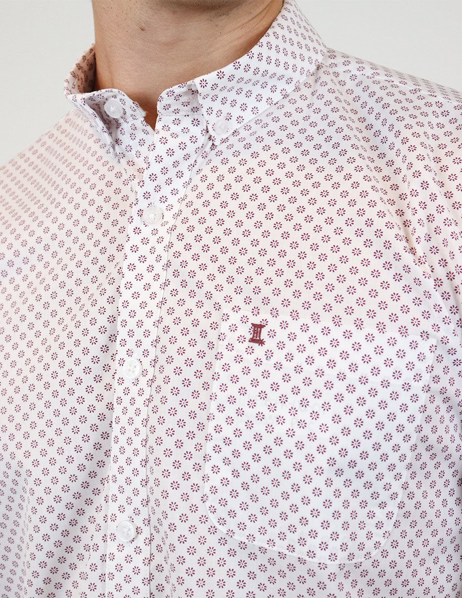 CAMISA MANGA CORTA BLANCO ESTAMPADO REF 2308355