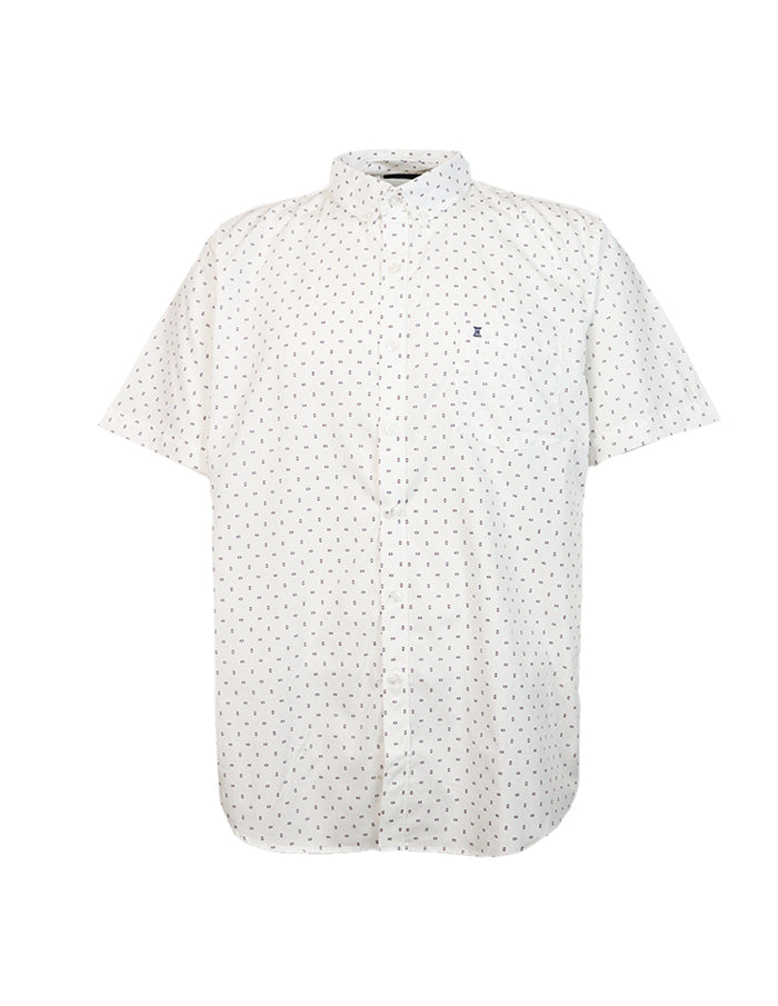 CAMISA MANGA CORTA BLANCA ESTAMPADO 100% ALGODÓN REF 2309376