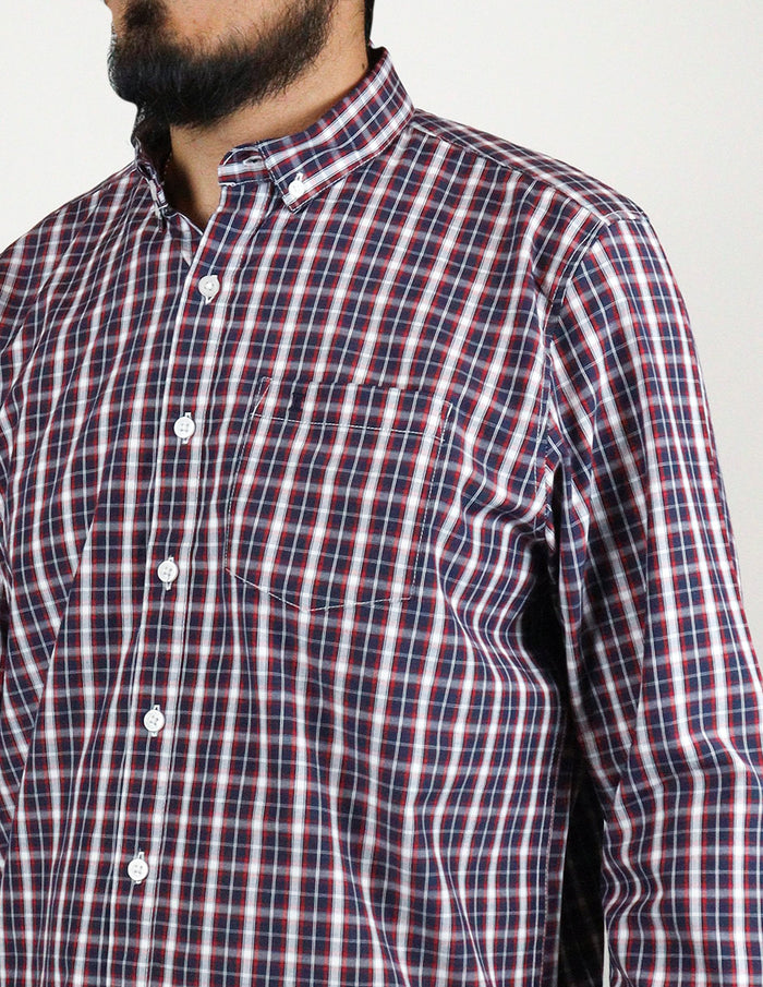 CAMISA MANGA LARGA ROJO CUADROS  REF 2309385