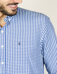 CAMISA MANGA LARGA AZUL CUADROS  REF 2309394