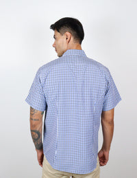 CAMISA MANGA CORTA AZUL CUADROS REF 2309413