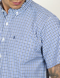 CAMISA MANGA CORTA AZUL CUADROS REF 2309413