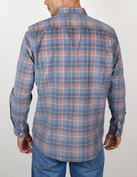 Camisa de Pana de Cuadros Gris Manga Larga 100% Algodón 2309433