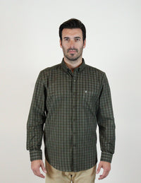 CAMISA MANGA LARGA VERDE CUADROS PANA REF 2309444