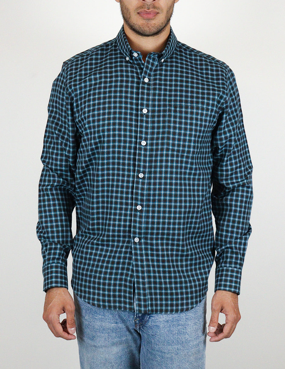 CAMISA MANGA LARGA AZUL CUADROS REF 2309446 E