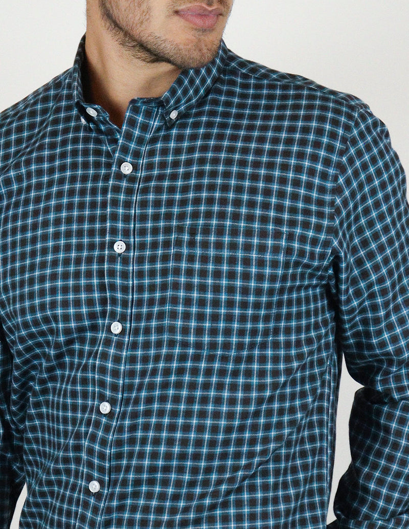 CAMISA MANGA LARGA AZUL CUADROS REF 2309446 E