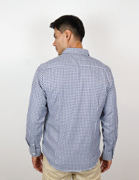 CAMISA MANGA LARGA AZUL CUADROS FRANELA REF 2309447