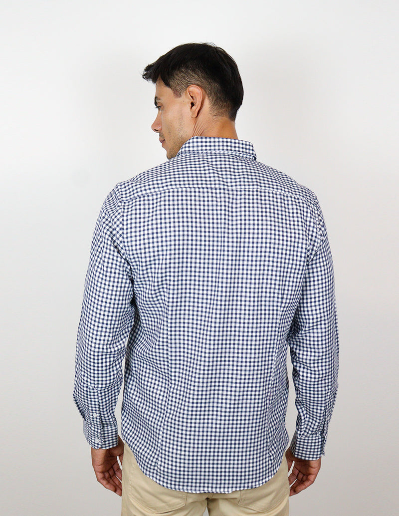 CAMISA MANGA LARGA AZUL CUADROS FRANELA REF 2309447