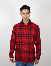 Camisa Franela Roja Cuadros con Manga Larga 2309448