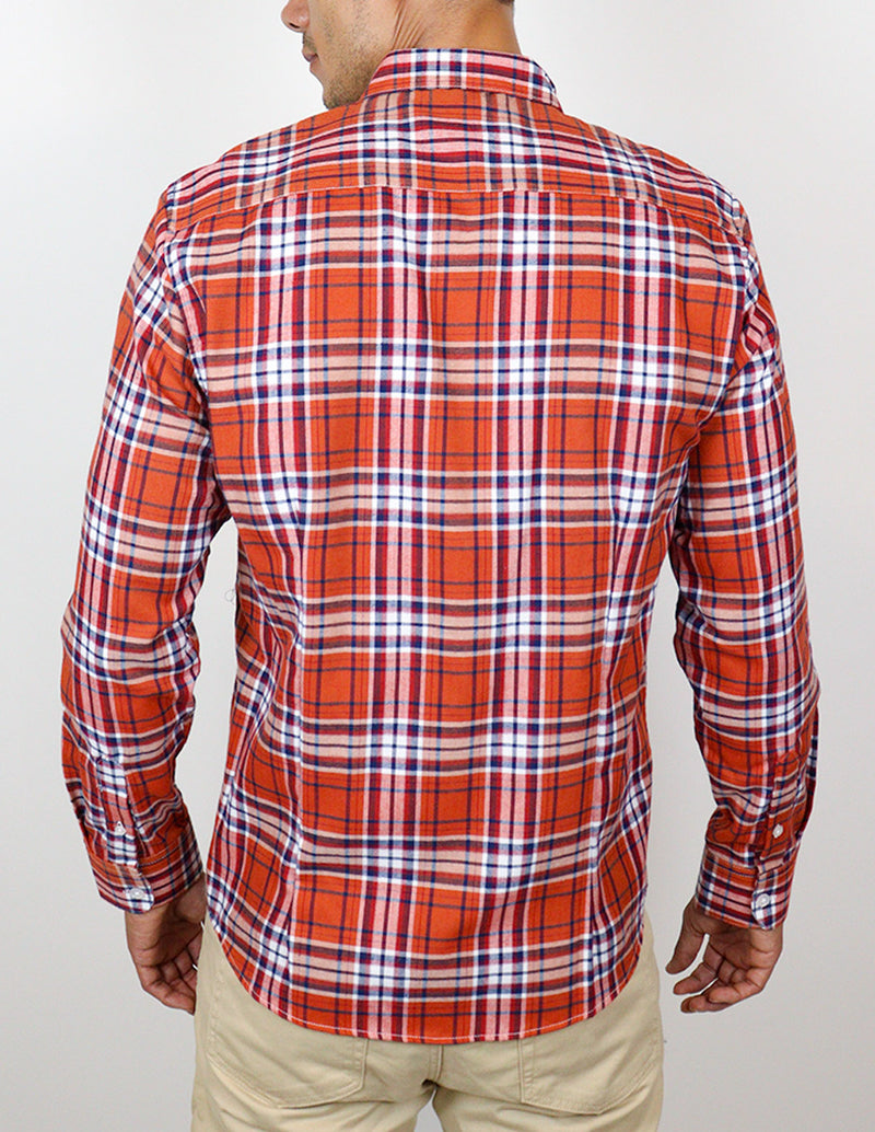 CAMISA MANGA LARGA MULTICOLOR CUADROS FRANELA REF 2309461 E