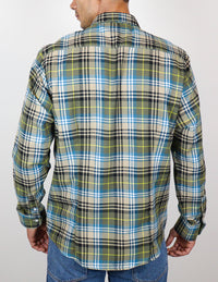 CAMISA MANGA LARGA MULTICOLOR CUADROS FRANELA REF 2309462 E