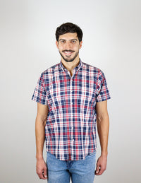 CAMISA MANGA CORTA MULTICOLOR CUADROS 100% ALGODÓN REF 2310483