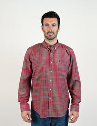 CAMISA MANGA LARGA ROJO CUADROS  REF 2310488