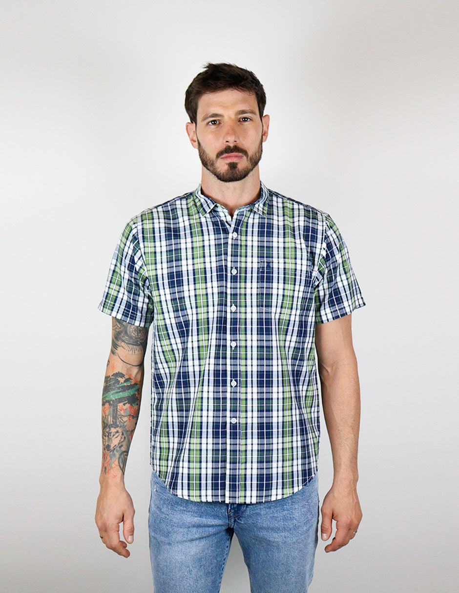 CAMISA MANGA CORTA MULTICOLOR CUADROS  REF 2310504