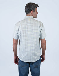 Camisa 100% Algodón Cuadros Blanca 2311611