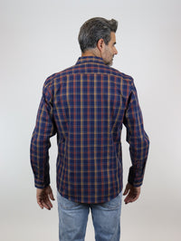 Camisa Manga Larga de Algodón Cuadros Azul Marino 2312633 - dioromx