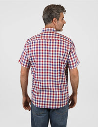 Camisa 100% Algodón Cuadros Roja 2312649