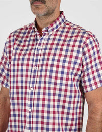 Camisa 100% Algodón Cuadros Roja 2312649
