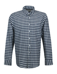 Camisa de Manga Larga Marca Dioro Cuadros Azules