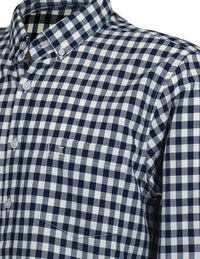 Camisa de Manga Larga Marca Dioro Cuadros Azules
