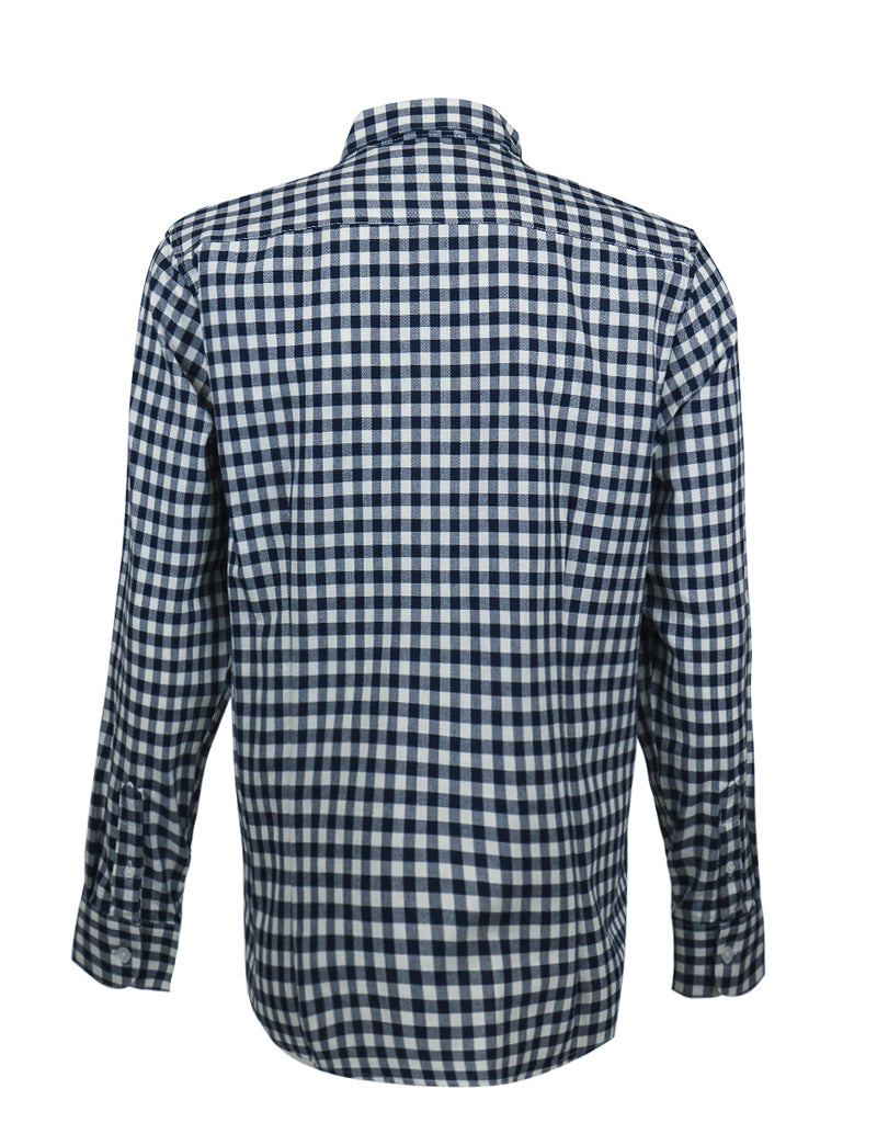 Camisa de Manga Larga Marca Dioro Cuadros Azules