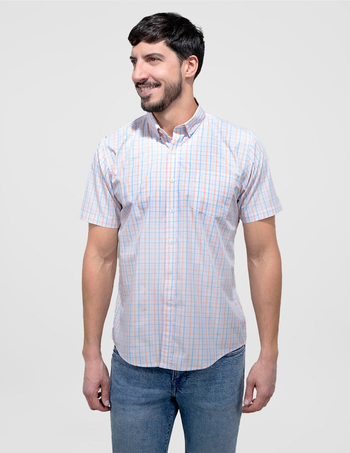 Camisa Casual Manga Corta Multicolor de Bambú