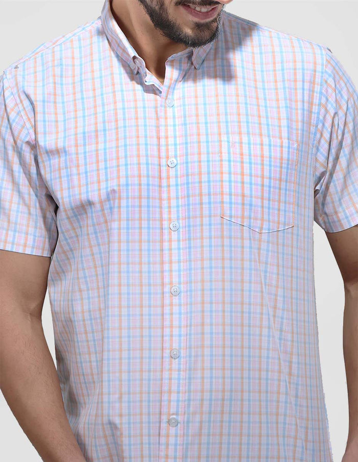 Camisa Casual Manga Corta Multicolor de Bambú