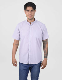 Camisa Casual Con Estampado Para Caballero Blanca