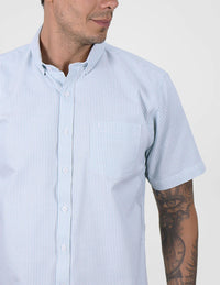 CAMISA MANGA CORTA RAYAS AZUL REF 2406010