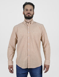 CAMISA MANGA LARGA LISA BEIGE REF 2406058