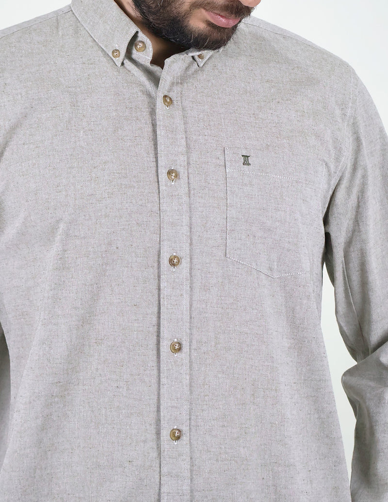 CAMISA MANGA LARGA GRIS LISA REF 2406062