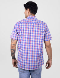 CAMISA MANGA CORTA MULTICOLOR CUADROS 100% ALGODÓN REF 2407018