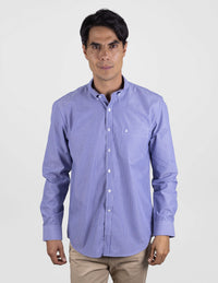 Camisa de Manga Larga Estilo Rayas Azul | Marca Dioro para Hombre