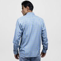 Camisa Casual Para Caballero Manga Larga Estilo Cuadros 100% Algodón