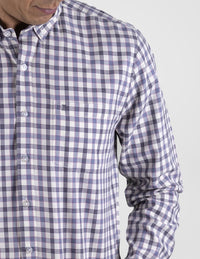 Camisa  Manga Larga Cuadro Multicolor 100% Algodón 2409112