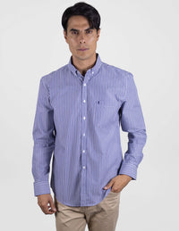 Camisa Casual Para Caballero Manga Larga Estilo Rayas