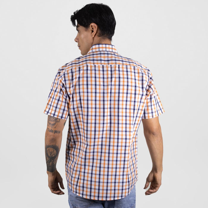 Camisa Casual Para Caballero Manga Corta Estilo Cuadros