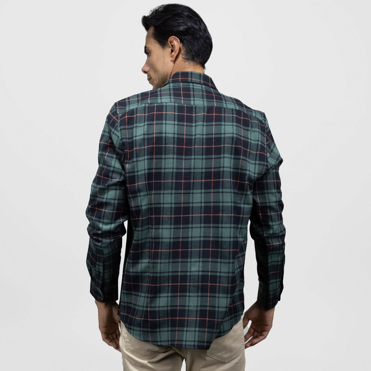 Camisa Franela Verde Cuadros con Manga Larga 2410268