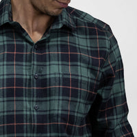 Camisa Franela Verde Cuadros con Manga Larga 2410268