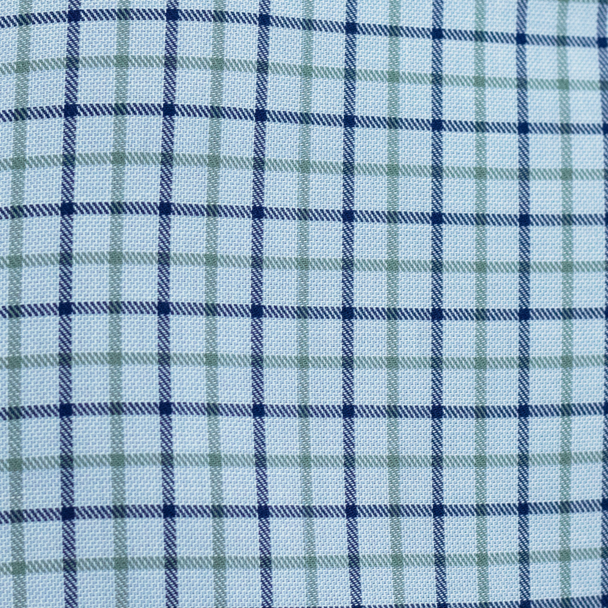 Camisa Azul Cuadros Manga Larga 100% Algodón 2510256